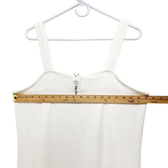 The Drop Womens White Sleeveless Ribbed Midi Dress Size XXL Cotton Blend - Picture 13 of 14